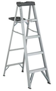 ESCALERA DE ALUMINIO 5 PELDAÑOS TIJERA