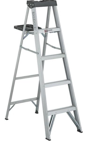 ESCALERA DE ALUMINIO 5 PELDAÑOS TIJERA